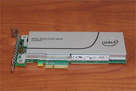 Intel SSD 750 Series w/ LP Bracket - 400GB PCIe NVMe SSD - Model SSDPEDMW400G4