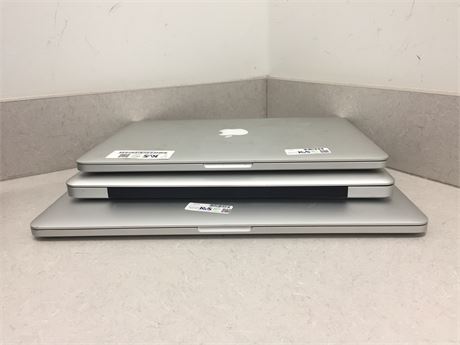 Lot of 3 Mixed Apple MacBooks