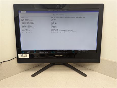 Lenovo C40-05 All-in-One PC w/Cord - 21.4" 1920x1080 Display, 8GB RAM, 1TB HDD