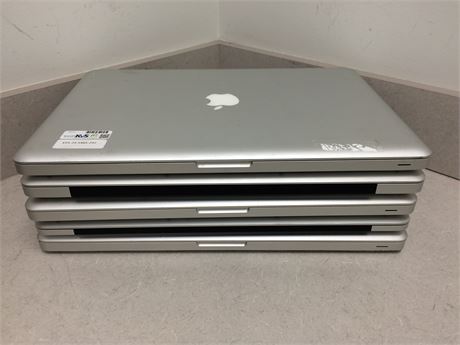 Lot of 5 Apple MacBooks, 4 2012's, 1 2015