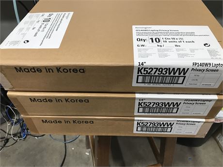 Lot of 29:  Kensington 14" Laptop Privacy Screen Filter FP140W9 NEW