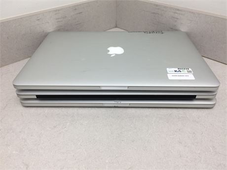 Lot of 3 MacBook Pro 2015's - Intel Core i7-4980HQ, 16GB RAM, 2x 1TB SATA SSDs